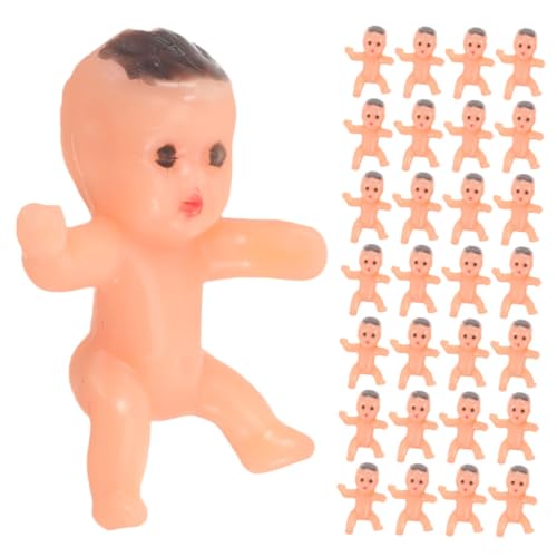 Kisangel 40 Stück Engel Puppe Mini-Babydoll Deko Figuren Babys Puppen für Feiern -Puppen-Set Babypartytischdekorationen -Minipuppe winzige Schmuckstücke Plastik von Kisangel
