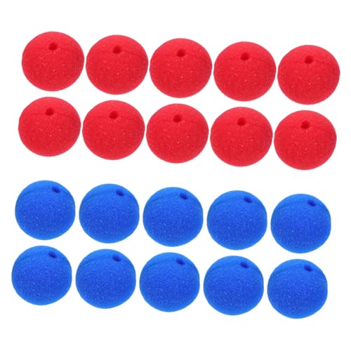 Kisangel 40 Stück Schwamm Clown Nasen Durchmesser Rote und Blaue Clownnase aus Langlebigem Material für Erwachsene und Professionelle Party und Karnevalsaccessoires für Halloween Kisangel 40 Stück Schwamm Clown Nasen Durchmesser Rote und Blaue Clownnase aus Langlebigem Material für Erwachsene und Professionelle Party und Karnevalsaccessoires für Halloween von Kisangel