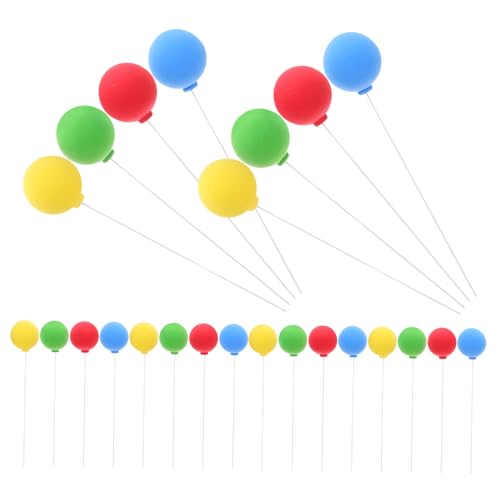 Kisangel 40 Stück Teiliges Mini Balloon Cake Topper aus Buntem Runde Farbenfrohe Tortendeko Kugeln für Geburtstagstorten Einfache Handhabung Vielseitig Einsetzbar Lebendige Partydekoration von Kisangel