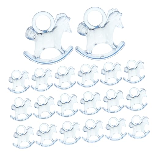 Kisangel 48 Stück Dekorationen für die Babyparty Partygeschenke für Kleinkinder Mittelstücke Oh Tischdekoration für Babypartys Schaukelpferd-Statuen für die Babyparty Acryl von Kisangel