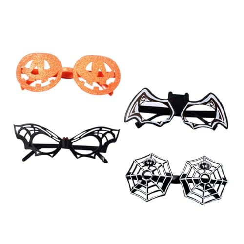 Kisangel 4Stücke Halloween Themenbrillen Lustige Kostümaccessoires Für Kreative Partys Und Cosplay Für Karneval Und Maskeraden von Kisangel