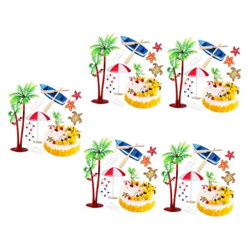 Kisangel 5 Sätze Kuchendekorationsverzierungen Sommerdeko Schwimmleine Tortendeko Firmung Stuhle Palmensamen Dekorationen Party Kuchenverzierung Kuchendekorationskit Plastik 10 Stück * 5 von Kisangel