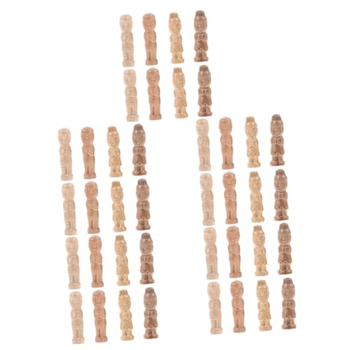 Kisangel 5 Sätze Pfirsichholzzubehör Leute Pfeifen Puppendekor Aus Holzpflöcken Unbemaltte Peg -puppen Miniaturdekor Leere Holzpflockpuppe Peg-puppen Mahagoni- 8 Stück * 5 von Kisangel