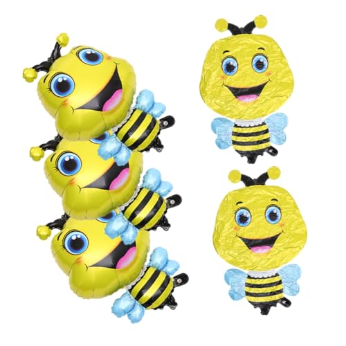 Kisangel 5 Stück Aluminiumfolienballon Bienen Partyballon Wildtiere Schöner Bienenballon Folienballons Honigbienenballons Bienen Tierballons Partydekorationen Themen Gelbe Kisangel 5 Stück Aluminiumfolienballon Bienen Partyballon Wildtiere Schöner Bienenballon Folienballons Honigbienenballons Bienen Tierballons Partydekorationen Themen Gelbe von Kisangel