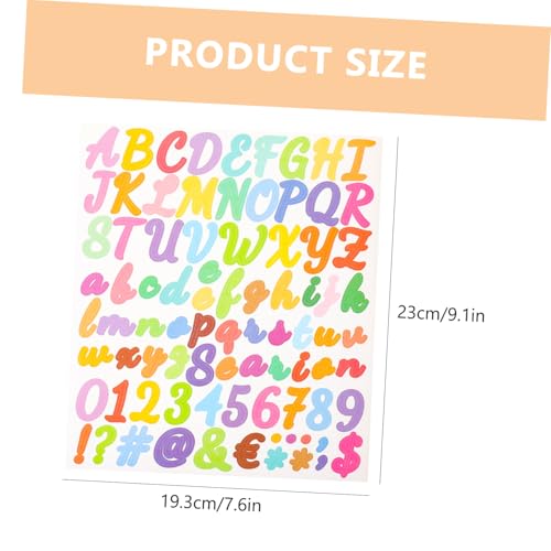 Kisangel 5 Stück Bunte Buchstaben Zahlen Aufkleber Selbstklebend DIY Alphabet Sticker zum Basteln Scrapbooking für Glatte Oberflächen Wie Briefkasten Fenster Schrank Tür Kisangel 5 Stück Bunte Buchstaben Zahlen Aufkleber Selbstklebend DIY Alphabet Sticker zum Basteln Scrapbooking für Glatte Oberflächen Wie Briefkasten Fenster Schrank Tür von Kisangel
