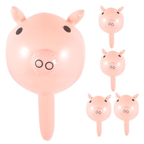 Kisangel 5 Stück Teiliges Aufblasbares Schweine PVC Hammer Leichtes und Sicheres Partyspielzeug für Strapazierfähiges Material als Party Accessoire und Stressabbau Zufällige Farbe von Kisangel