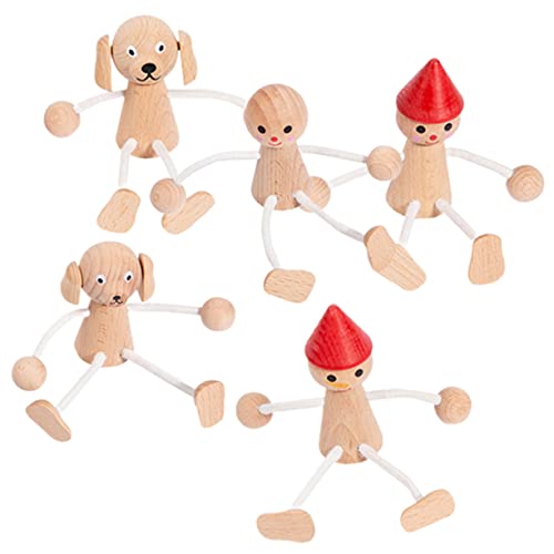 Kisangel 5 Stück Teiliges Holzpuppen Bewegliche Glieder Tierdesign Dekorative Holzfiguren für Schreibtisch DIY Zubehör für Familie Home Decor Kisangel 5 Stück Teiliges Holzpuppen Bewegliche Glieder Tierdesign Dekorative Holzfiguren für Schreibtisch DIY Zubehör für Familie Home Decor von Kisangel