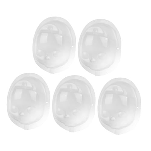 Kisangel 5 Stück Teiliges Mini Puppengesichtsmasken Transparent DIY Gesichtsschutz Puppenzubehör für Kleine Loli Puppen und Plüschtiere Praktische Bastelmaterialien für Doll Crafts von Kisangel