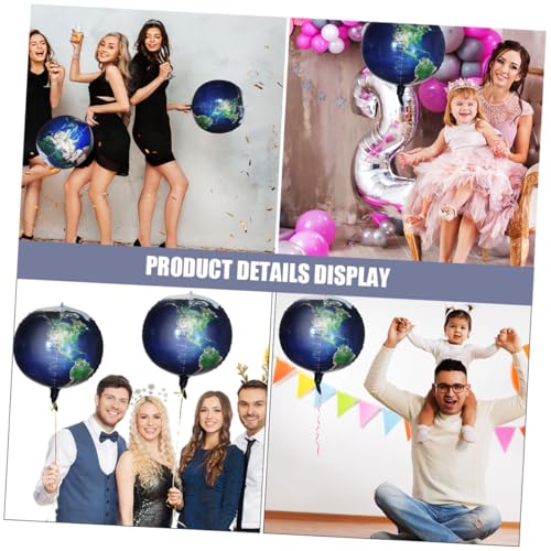 Kisangel 5 Stück Teiliges Set Aluminiumfolie Luftballons mit Erde Langlebig und Robust Kreative Planetendekoration für Geburtstags Hochzeits und Themenpartys Festliche Atmosphäre für von Kisangel
