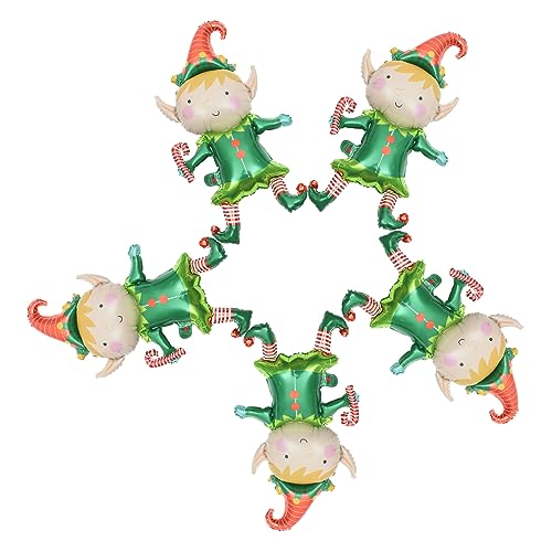 Kisangel 5 Stück Weihnachts Elfen Ballons aus Aluminiumfolie Festliche Partydekoration für Weihnachten Neujahr und Geburtstagsfeiern Kreative Luftballons für Bezauberndes Kisangel 5 Stück Weihnachts Elfen Ballons aus Aluminiumfolie Festliche Partydekoration für Weihnachten Neujahr und Geburtstagsfeiern Kreative Luftballons für Bezauberndes von Kisangel