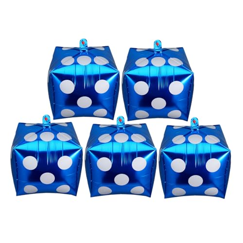 Kisangel 5 Stück Würfel Ballon Groß Ballons Für Würfelpartys Klare Luftballons Für Ballons Aus Quadratischen Würfeln Quadratische Luftballons Partyballon Blau Aluminiumfolie von Kisangel