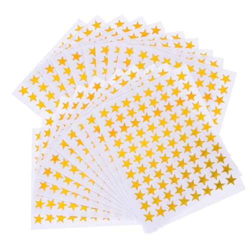 Kisangel 50 Blatt Goldene Belohnungsstern Aufkleber Selbstklebend Sticker Je Für Schule Kindergarten Schüler Verhaltensmotivation Sicher Leicht Tragbar Kisangel 50 Blatt Goldene Belohnungsstern Aufkleber Selbstklebend Sticker Je Für Schule Kindergarten Schüler Verhaltensmotivation Sicher Leicht Tragbar von Kisangel