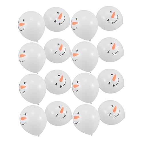 Kisangel 50 Stück Blaue Luftballons Schneeflockenballons Schneeballon Weihnachtsfeier Liefert Winterliche Partydekorationen Weihnachtsschneemann Dekorationen Schneemannballons Emulsion von Kisangel