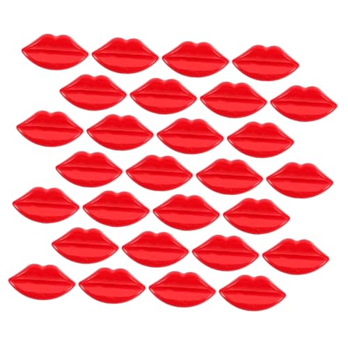 Kisangel 50 Stück DIY Bastelzubehör Lippenknöpfe für Puppenherstellung Bunte Knöpfe Mantelknöpfe Ersatz Auffällige Mundknöpfe für Kleidung und Puppenaccessoires von Kisangel