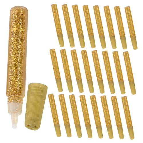 Kisangel 50 Stück Glitzerklebestift Glitzerklebstift Klebestifte Zum Basteln Farbiger Kleber Glitzerstifte Zum Basteln Klebestifte Für Kugelschreiber Zum Kleben Glitzerkleber Golden von Kisangel