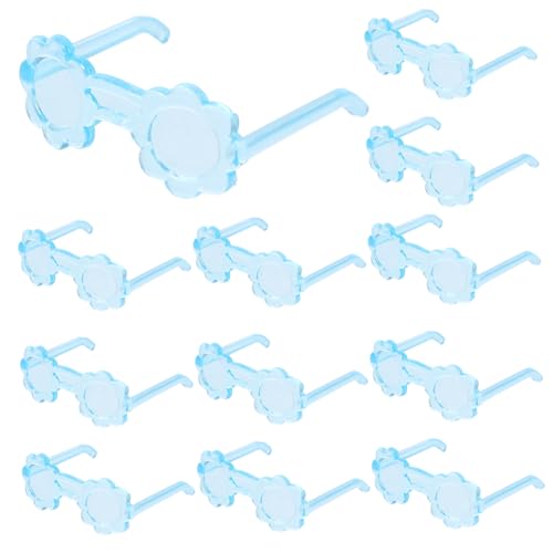 Kisangel 50 Stück Mini-Brille Puppe Puppe Mädchen für mini Puppenkleidung Puppenhaus Accessoires Puppenhaus-Accessoire Mini-Puppen-Brille Puppenbrille Plastik Sky-Blue von Kisangel