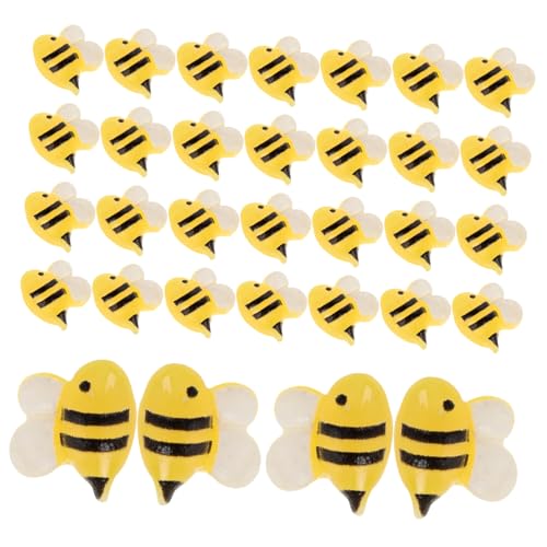 Kisangel 50 Stück Tierbienen Ornamente Kleine Bienen Basteldekoration Honigbienen Anhänger Honigbienen Reißzwecken Dekorativ Für Korktafeln Künstliche Bienen Kleine Bienen von Kisangel