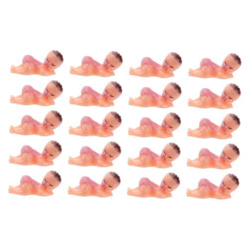 Kisangel 50 Stück -ornamente Kind Dekorationen Blau Dusche Handwerk Geboren Aufdecken Mini Kleine Babys Party Winzig Realistisch Figuren Für Figuren Zur Dekoration Rosa Plastik von Kisangel