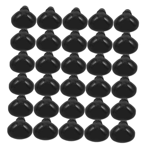 Kisangel 50 Stück tierische Nase Puppe Machen Nase Gehäkelte Tiernase Plüschpuppennase Nase häkeln Plüschtier Nase DIY Puppenzubehör Sicherheitsnase Zubehör für Stoffpuppen Plastik Black von Kisangel