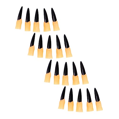 Kisangel 50Stücke Zombie Finger Requisiten Für Halloween Schwarze Nagelabdeckungen Für Gruselige Geisterhäuser Und Horror Partys Langlebig Und Wiederverwendbar Kisangel 50Stücke Zombie Finger Requisiten Für Halloween Schwarze Nagelabdeckungen Für Gruselige Geisterhäuser Und Horror Partys Langlebig Und Wiederverwendbar von Kisangel