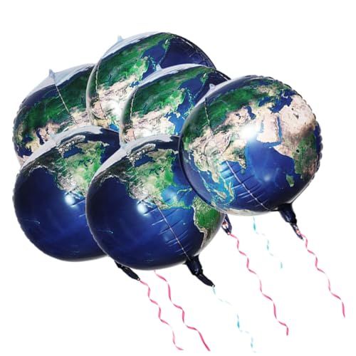 Kisangel 5Stücke Erdkugel Luftballons Aus Aluminiumfolie Partyballons Mit Erdmotiv Für Kindergeburtstage Und Festdekoration Für Verschiedene Anlässe von Kisangel