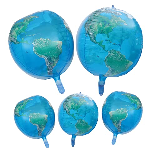 Kisangel 5Stücke Planetenmuster Luftballons Aluminium Folienballons für Weltraum Party Deko Langlebig und Wiederverwendbar für Kindergeburtstag und Themenfeiern von Kisangel