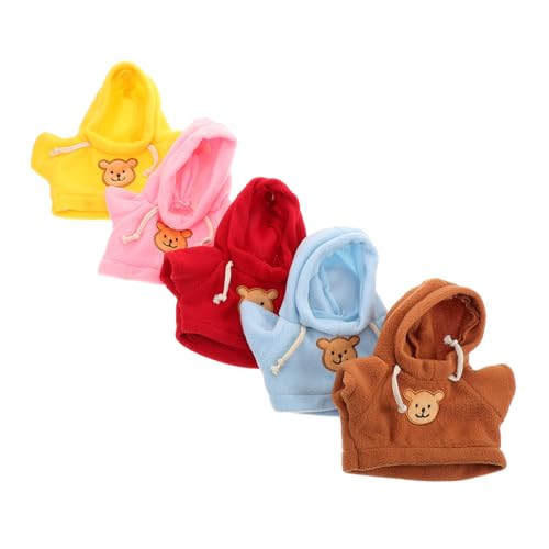 Kisangel 5pcs Handgefertigte Winzige Bären Kleidung Stofftiere Jacke Basis Bären Hemden Süße Bären Outfits DIY Plüschspielzeugkleidung Für 14-18 Zoll Bären Puppe von Kisangel