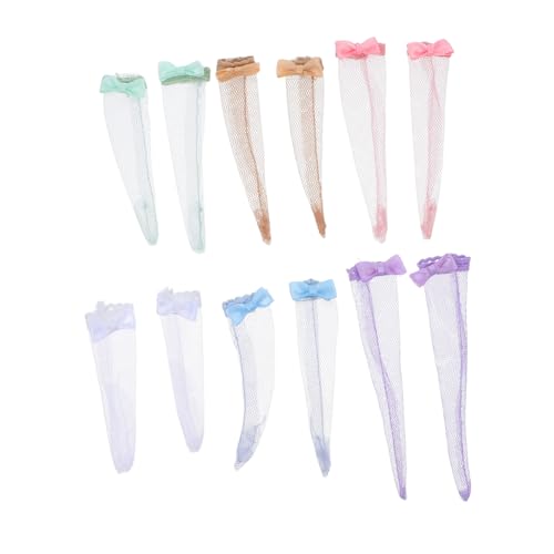 Kisangel 6 Stück Eleganter Fischnetzmuster und Komfortabel für DIY Kleidung und Kreative Spielideen für Puppen von Kisangel