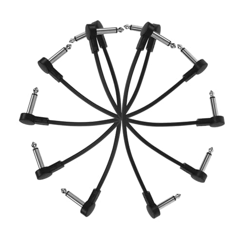 Kisangel 6 Stück Gitarren Kabel Verbindungskabel Geräuschloses Instrumentenkabel für Effektpedale Geeignet für Gitarre und Audioanwendungen von Kisangel
