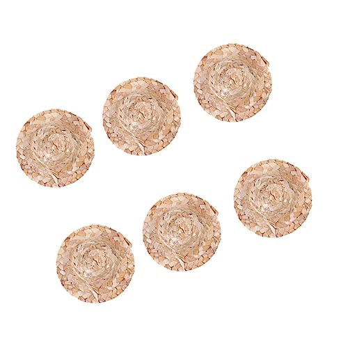 Kisangel 6 Stück Handgemachte Mini Puppenhüte Woven Straw Hats für DIY Puppen Krempe für Bastelprojekte und Puppendekoration Kisangel 6 Stück Handgemachte Mini Puppenhüte Woven Straw Hats für DIY Puppen Krempe für Bastelprojekte und Puppendekoration von Kisangel