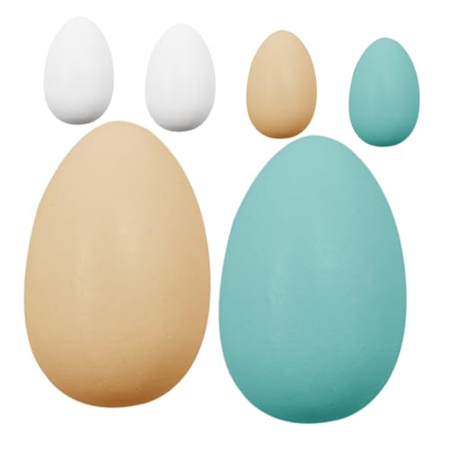 Kisangel 6 Stück Holz Eier für Ostern Unfertige Diy Holz Eier Realistische Imitation für Bastelarbeiten Sicher für Erwachsene zum Bemalen und Dekorieren von Kisangel