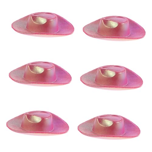 Kisangel 6 Stück Mini Diskohut Mit Weinflaschenverschluss Disco Cowgirl Partygeschenke Geburtstagspartyhüte Für Erwachsene Cowboyhut Junggesellinnenabschiedsgeschenke Lustige Party von Kisangel