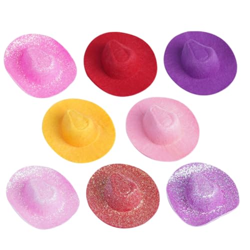 Kisangel 6 Stück Mini-cowboyhut Mode Puppe Cowboyhut Puppenhut Mädchen Minihüte Zum Basteln Austauschbare Mini-hüte Dekorative Minihüte Entzückende Hüte Miniaturhüte Selber Machen Stoff von Kisangel