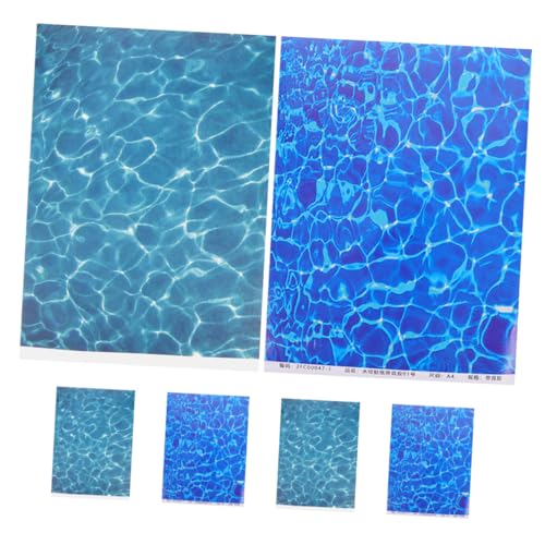 Kisangel 6 Stück Simuliertes Wassertexturpapier Miniatur Fluss/Bach Sandtisch Künstliches Wasser Künstlicher Bach Flussszene Sandtisch Künstliches Wasser DIY Bach Seemuster von Kisangel