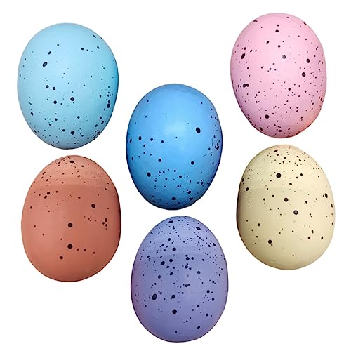 Kisangel 6 Stück Teiliges Bunte Handbemalte Simulationseier Osterdekoration für DIY Basteln Lebensechte Eiermodelle Farbenfrohe Leuchtende Ostereier als Festliche Schmuckstücke Kisangel 6 Stück Teiliges Bunte Handbemalte Simulationseier Osterdekoration für DIY Basteln Lebensechte Eiermodelle Farbenfrohe Leuchtende Ostereier als Festliche Schmuckstücke von Kisangel