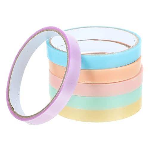 Kisangel 6 Stück Teiliges Dekorative Klebebänder Dünne Sticky Ball Tapes für DIY Projekte Stressabbau und Bastelarbeiten für Kreative Bastler von Kisangel