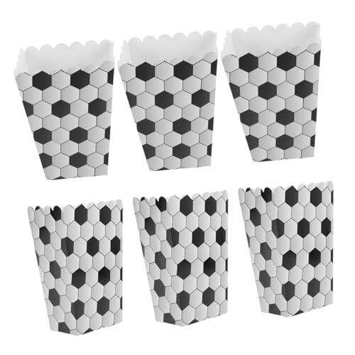 Kisangel 6 Stück Teiliges Fußball Popcorn Box aus Sicherem Multifunktionale Snackbehälter für Party Popcorn Süßigkeiten Baumwollzucker Einfache Montage für Kindergeburtstag und Kisangel 6 Stück Teiliges Fußball Popcorn Box aus Sicherem Multifunktionale Snackbehälter für Party Popcorn Süßigkeiten Baumwollzucker Einfache Montage für Kindergeburtstag und von Kisangel