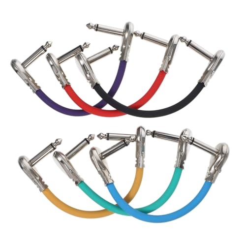 Kisangel 6 Stück Teiliges Gitarren Patchkabel Robuste Verbindung für Effektpedale für Musiker Geräuschlos Kompakt und Tragbar für Studio und Bühne von Kisangel