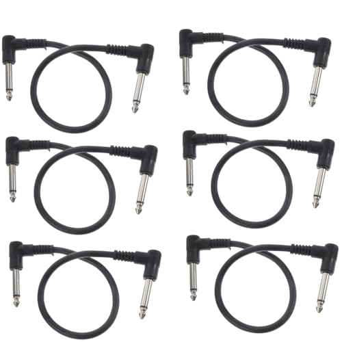 Kisangel 6 Stück Teiliges Gitarreneffektkabel Professionelles Audio Kabel für Elektrische Gitarre Bass und Keyboard Langlebig und Leicht zu Lagern von Kisangel