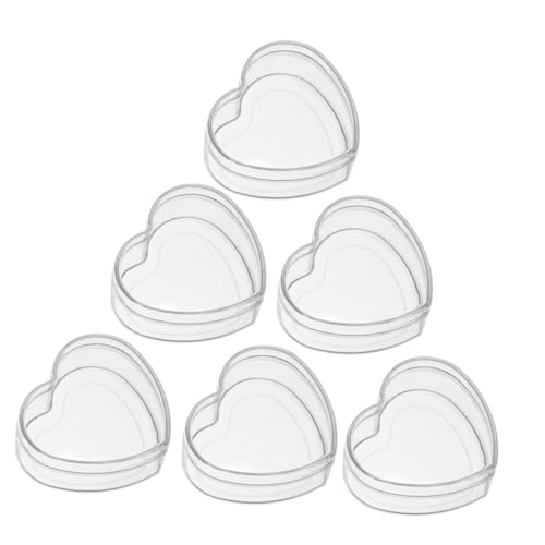 Kisangel 6 Stück Teiliges Kleine Transparente Herzförmige Geschenkboxen mit Deckel Klare Aufbewahrungsboxen Stabile Süßigkeitenboxen für Tischdekoration DIY und Schmuckaufbewahrung Kisangel 6 Stück Teiliges Kleine Transparente Herzförmige Geschenkboxen mit Deckel Klare Aufbewahrungsboxen Stabile Süßigkeitenboxen für Tischdekoration DIY und Schmuckaufbewahrung von Kisangel