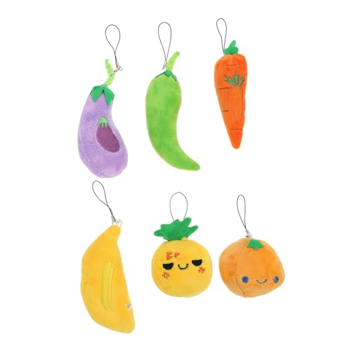 Kisangel 6 Stück Teiliges Plüschanhänger mit Niedlichen Obst und Gemüse Motiven Weiche Handarbeit Vielseitige Taschen und Schlüsselanhänger Dekoration Angenehmes Material Zufälliger Stil Kisangel 6 Stück Teiliges Plüschanhänger mit Niedlichen Obst und Gemüse Motiven Weiche Handarbeit Vielseitige Taschen und Schlüsselanhänger Dekoration Angenehmes Material Zufälliger Stil von Kisangel