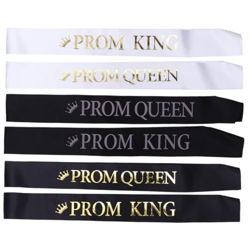Kisangel 6stücke Schultergürtel Für Abschlussfeier Prom King Und Prom Queen Partydekoration Etiketteband Aus Stoff Zufällige Farben Accessoire Für Männer Und Frauen Kisangel 6stücke Schultergürtel Für Abschlussfeier Prom King Und Prom Queen Partydekoration Etiketteband Aus Stoff Zufällige Farben Accessoire Für Männer Und Frauen von Kisangel