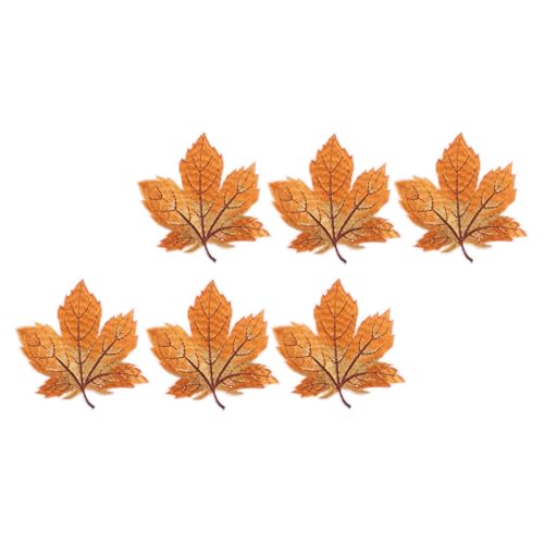 Kisangel 6 Stück gestickte Ahornblatt-Patches, Applikationen mit goldenen Fäden für DIY-Nähen, Bekleidungsdekoration, 8 x 7 cm Kisangel 6 Stück gestickte Ahornblatt-Patches, Applikationen mit goldenen Fäden für DIY-Nähen, Bekleidungsdekoration, 8 x 7 cm von Kisangel