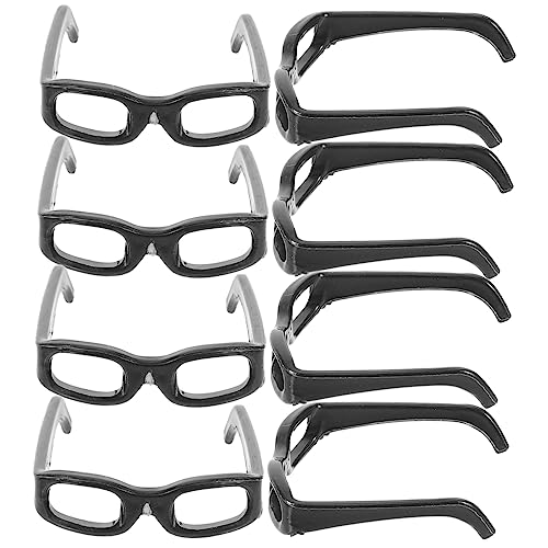 Kisangel 60 Stück Mini-Brille Puppenzubehör Sonnenbrillen Winzig Puppengläser Zum Basteln Mädchen Puppenbrillen Zum Basteln Puppenbrille Schwarz Mini-Puppen- Unser Plastik Black von Kisangel