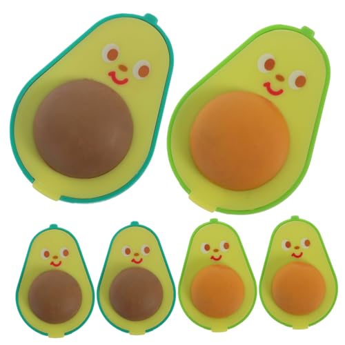 Kisangel 6Stücke Avocado Bleistiftspitzer Mit Radiergummi Niedliche Anspitzer Für Schule Und Büro Abnehmbar Einfach Zu Bedienen Schulbedarf von Kisangel
