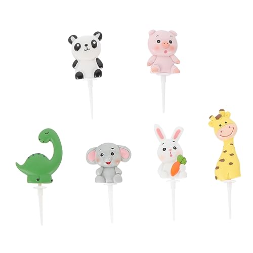 Kisangel 6Stücke Cute Animal Resin Cake Decorations Panda Giraffe Pig Dinosaur Rabbit And Bear Figurines For Birthday Cake Decorating Kid Party Home Decor Kisangel 6Stücke Cute Animal Resin Cake Decorations Panda Giraffe Pig Dinosaur Rabbit And Bear Figurines For Birthday Cake Decorating Kid Party Home Decor von Kisangel
