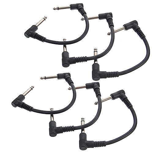 Kisangel 6Stücke Gitarren Patchkabel Klinkenstecker Effektives Audiokabel Für Gitarre Bass Und Keyboards Langlebig Für Pedalboards Und Musikgeräte von Kisangel