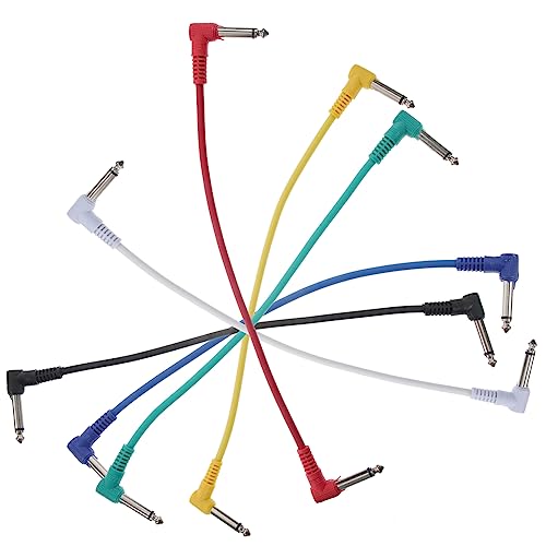Kisangel 6Stücke Gitarren Patchkabel Stecker Stecker Professionelles Audio Verbindungskabel Für Gitarre Und Bass Farblich Gemischt von Kisangel