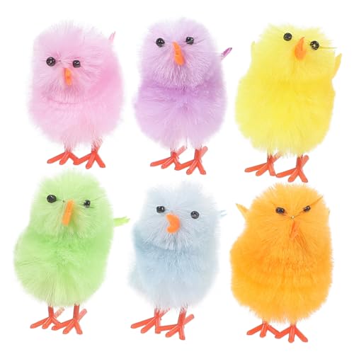 Kisangel 6Stücke Mini Flauschige Plüsch Hühner Dekorationen Für Ostern Ca Niedliche Tischdeko Für Osterfeier Fröhliche Frühlingselemente Kisangel 6Stücke Mini Flauschige Plüsch Hühner Dekorationen Für Ostern Ca Niedliche Tischdeko Für Osterfeier Fröhliche Frühlingselemente von Kisangel