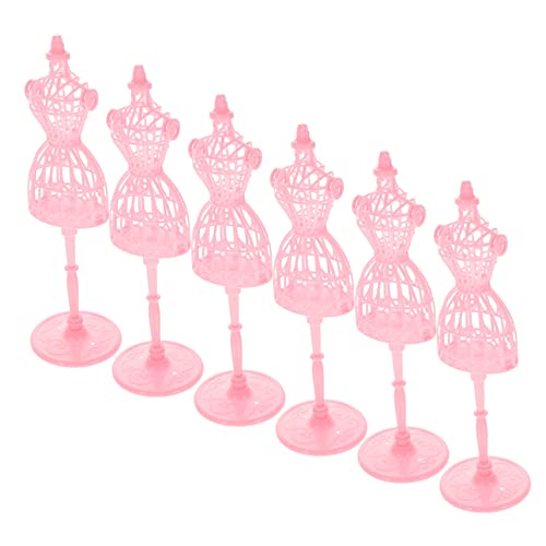 Kisangel 6Stücke Puppenständer Für Puppenkleider Mini Kleiderhalter Für Puppenhausdekoration Schaufensterpuppenmodell Zubehör Für Puppenoutfits Und Mode von Kisangel